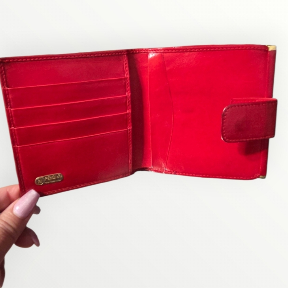 FENDI KISS LOCK LEOPARD PRINT WALLET- Vintage - Picture 4 of 9